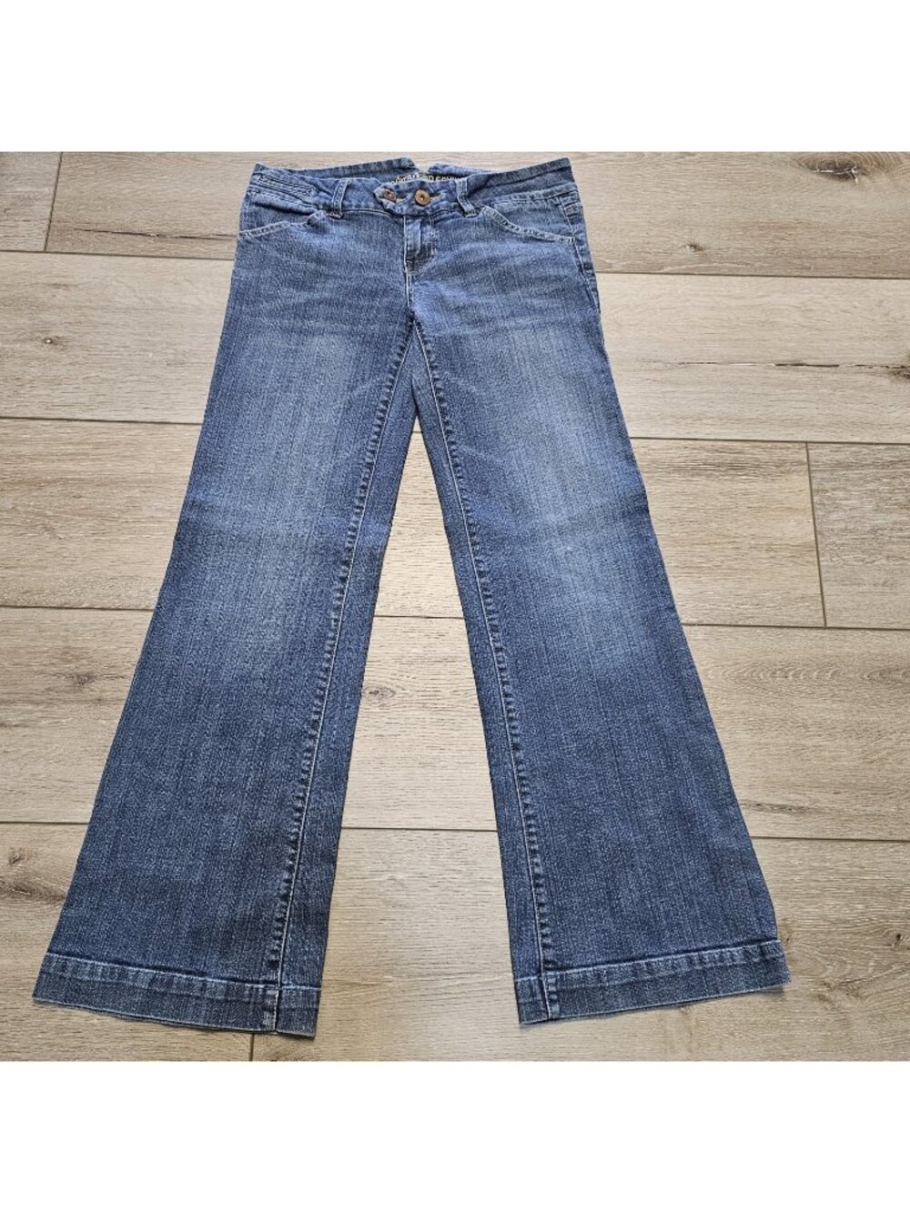 Vintage Y2K American Eagle "Hipster" Low-Rise Wide-Leg Trouser Jeans - Size 8